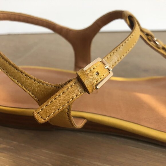 Franco Sarto Leather Sandals Pale Yellow Sz 9.5 - Picture 7 of 12